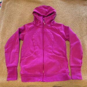 Lululemon scuba full zip hoodie. Magenta color.